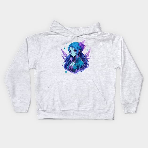 Elf Water Mage Kids Hoodie by SpriteGuy95